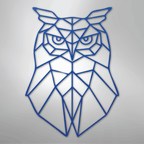 Geometric Owl - Steel Metal Sign Wall ArtCustomly Gifts