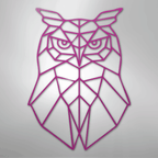 Geometric Owl - Steel Metal Sign Wall ArtCustomly Gifts