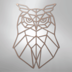 Geometric Owl - Steel Metal Sign Wall ArtCustomly Gifts
