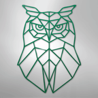 Geometric Owl - Steel Metal Sign Wall ArtCustomly Gifts