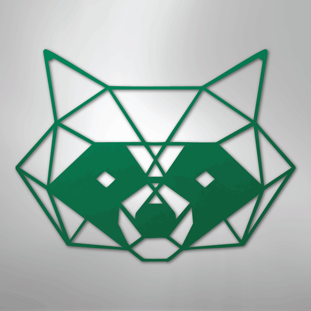 Geometric Raccoon - Steel Metal Sign Wall ArtCustomly Gifts