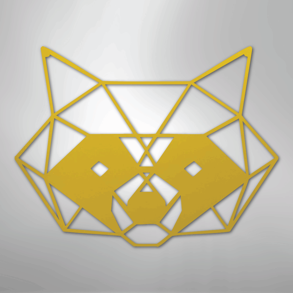Geometric Raccoon - Steel Metal Sign Wall ArtCustomly Gifts