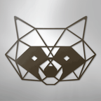 Geometric Raccoon - Steel Metal Sign Wall ArtCustomly Gifts