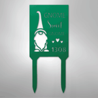 Gnome Home Personalized Address Yard Steel Metal StakeCustomly Gifts