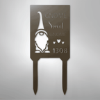 Gnome Home Personalized Address Yard Steel Metal StakeCustomly Gifts
