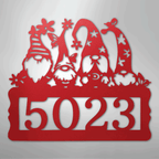 Gnome Personalized Address Sign - Steel Metal SignCustomly Gifts