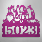 Gnome Personalized Address Sign - Steel Metal SignCustomly Gifts