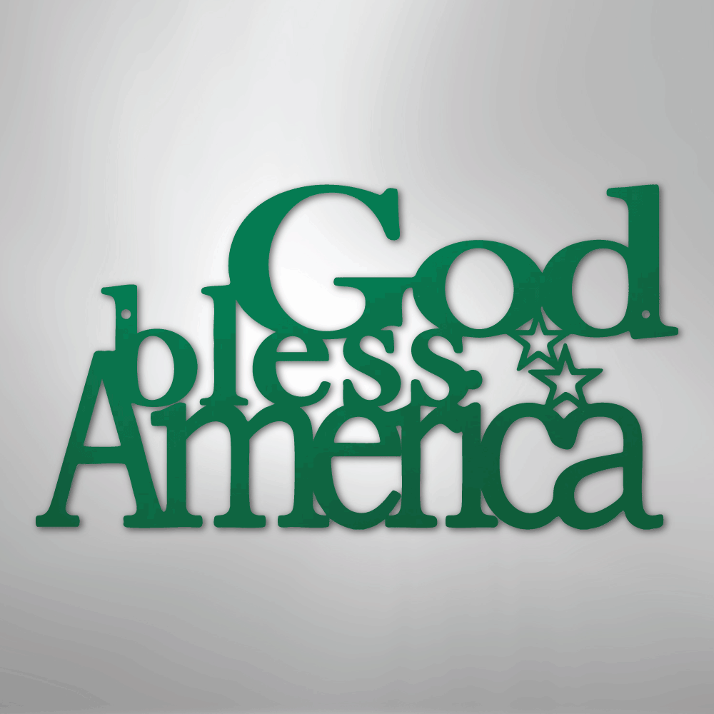 God Bless America - Steel Metal Sign Wall ArtCustomly Gifts