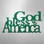 God Bless America - Steel Metal Sign Wall ArtCustomly Gifts