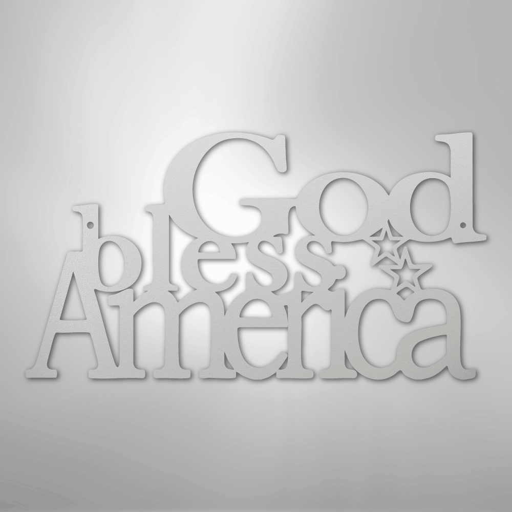 God Bless America - Steel Metal Sign Wall ArtCustomly Gifts