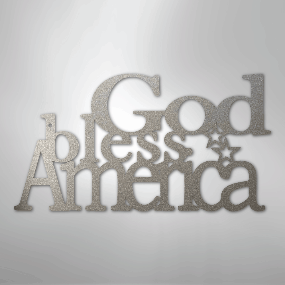 God Bless America - Steel Metal Sign Wall ArtCustomly Gifts