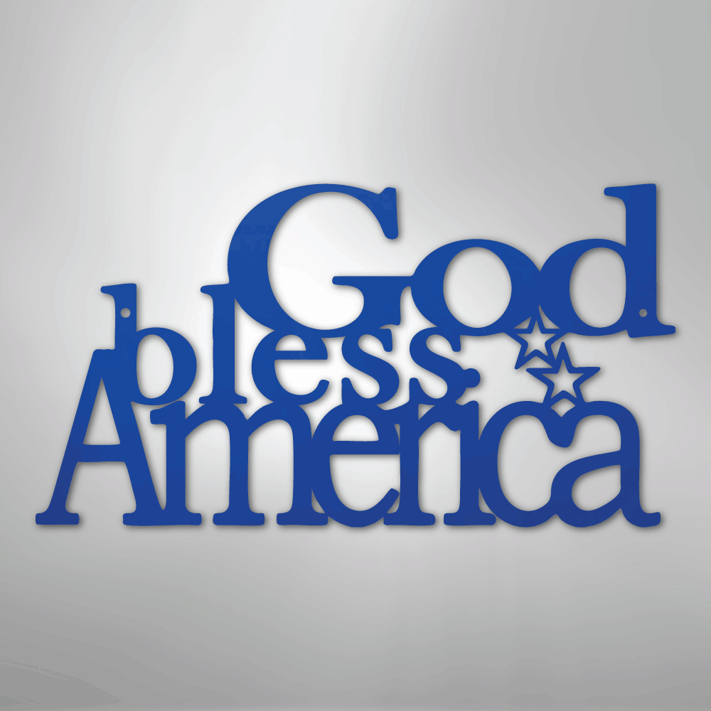 God Bless America - Steel Metal Sign Wall ArtCustomly Gifts