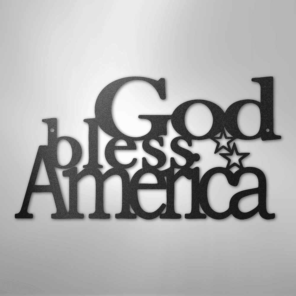 God Bless America - Steel Metal Sign Wall ArtCustomly Gifts