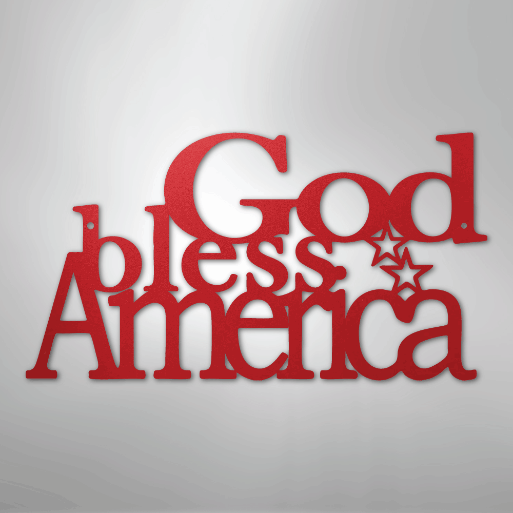 God Bless America - Steel Metal Sign Wall ArtCustomly Gifts