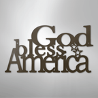 God Bless America - Steel Metal Sign Wall ArtCustomly Gifts