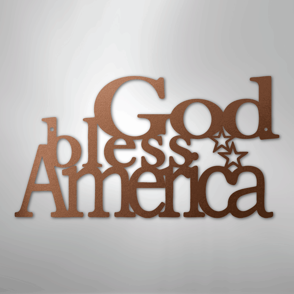 God Bless America - Steel Metal Sign Wall ArtCustomly Gifts