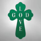 God Love Cross - Steel Metal Sign Wall ArtCustomly Gifts
