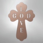 God Love Cross - Steel Metal Sign Wall ArtCustomly Gifts
