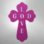 God Love Cross - Steel Metal Sign Wall ArtCustomly Gifts