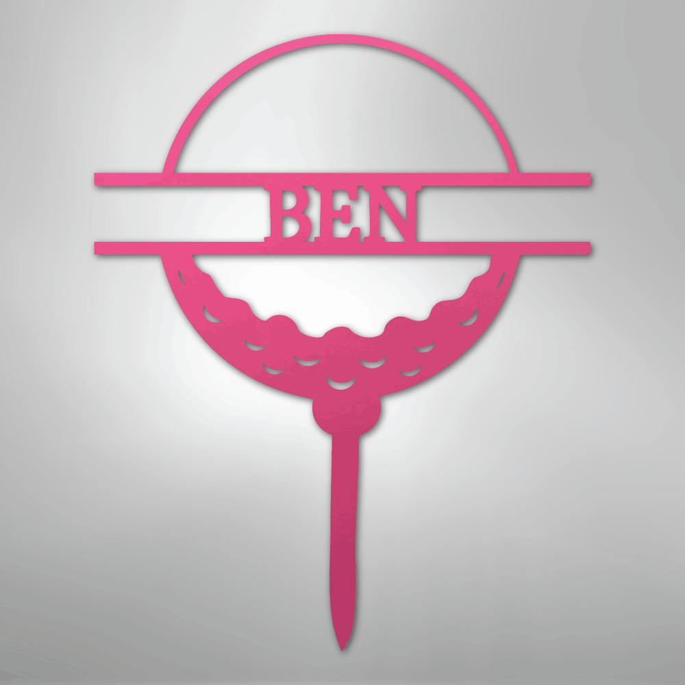 Golf Ball Personalized Yard Stake Steel Metal SignCustomly Gifts