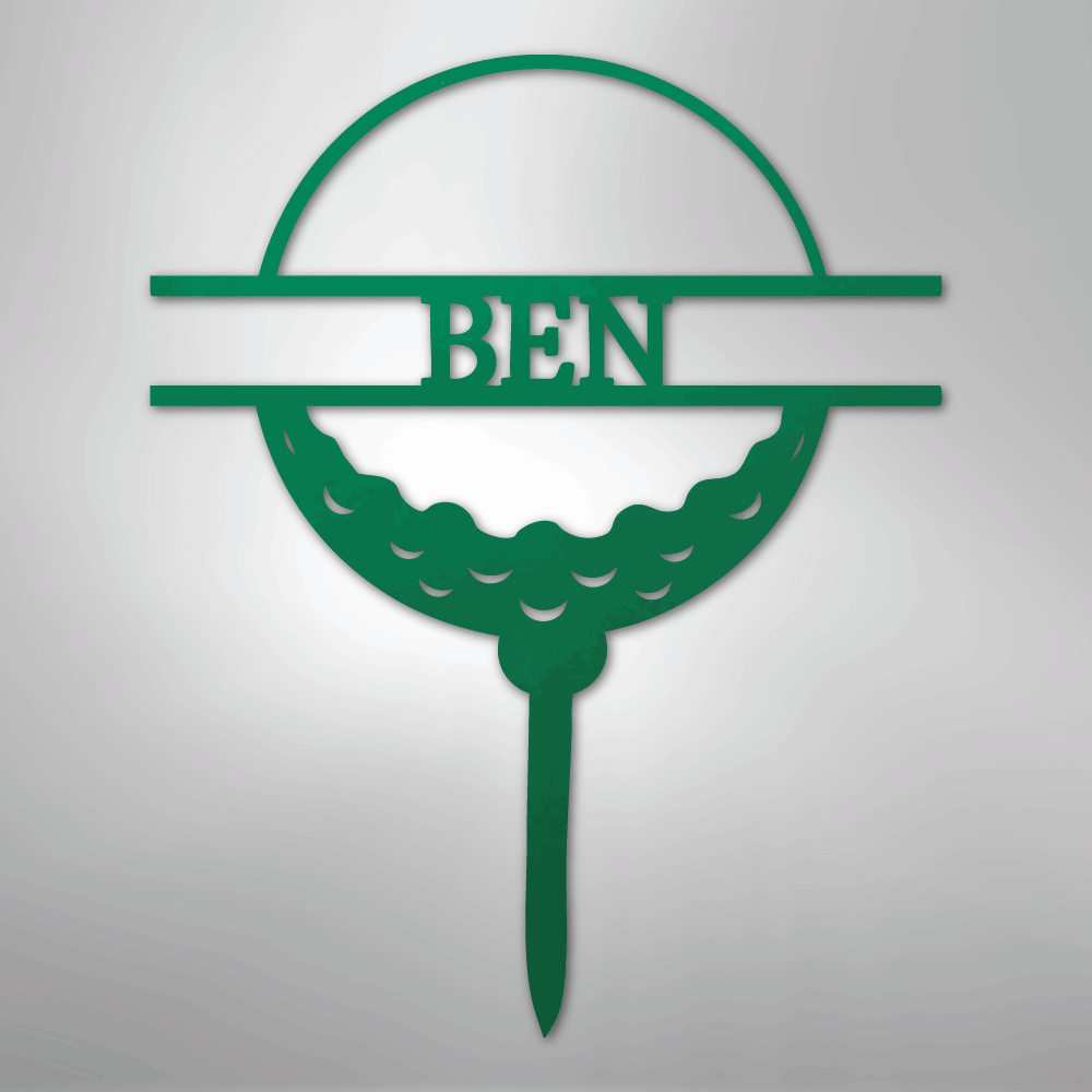 Golf Ball Personalized Yard Stake Steel Metal SignCustomly Gifts