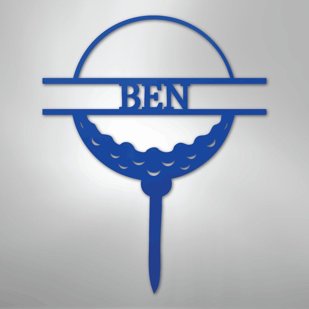 Golf Ball Personalized Yard Stake Steel Metal SignCustomly Gifts