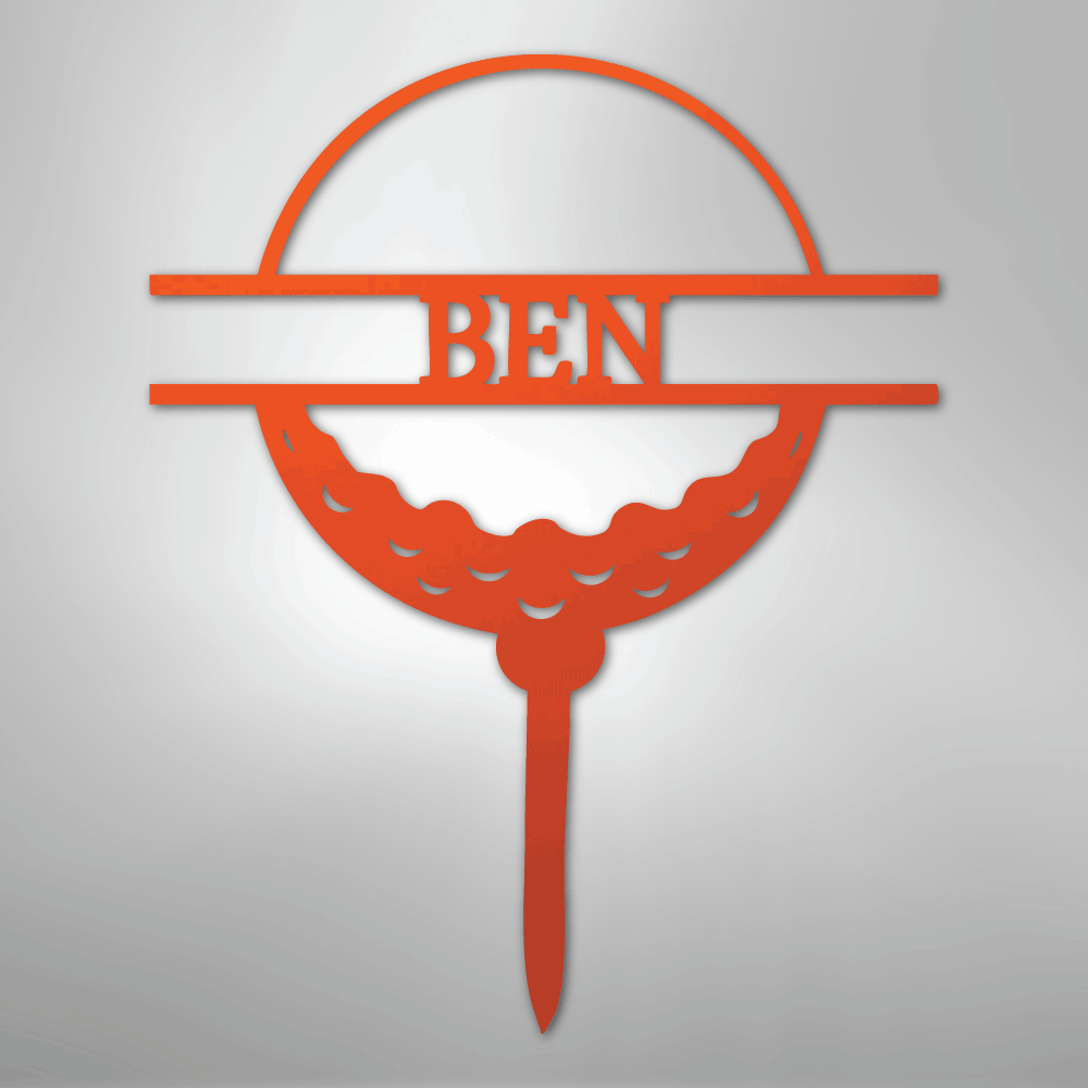 Golf Ball Personalized Yard Stake Steel Metal SignCustomly Gifts