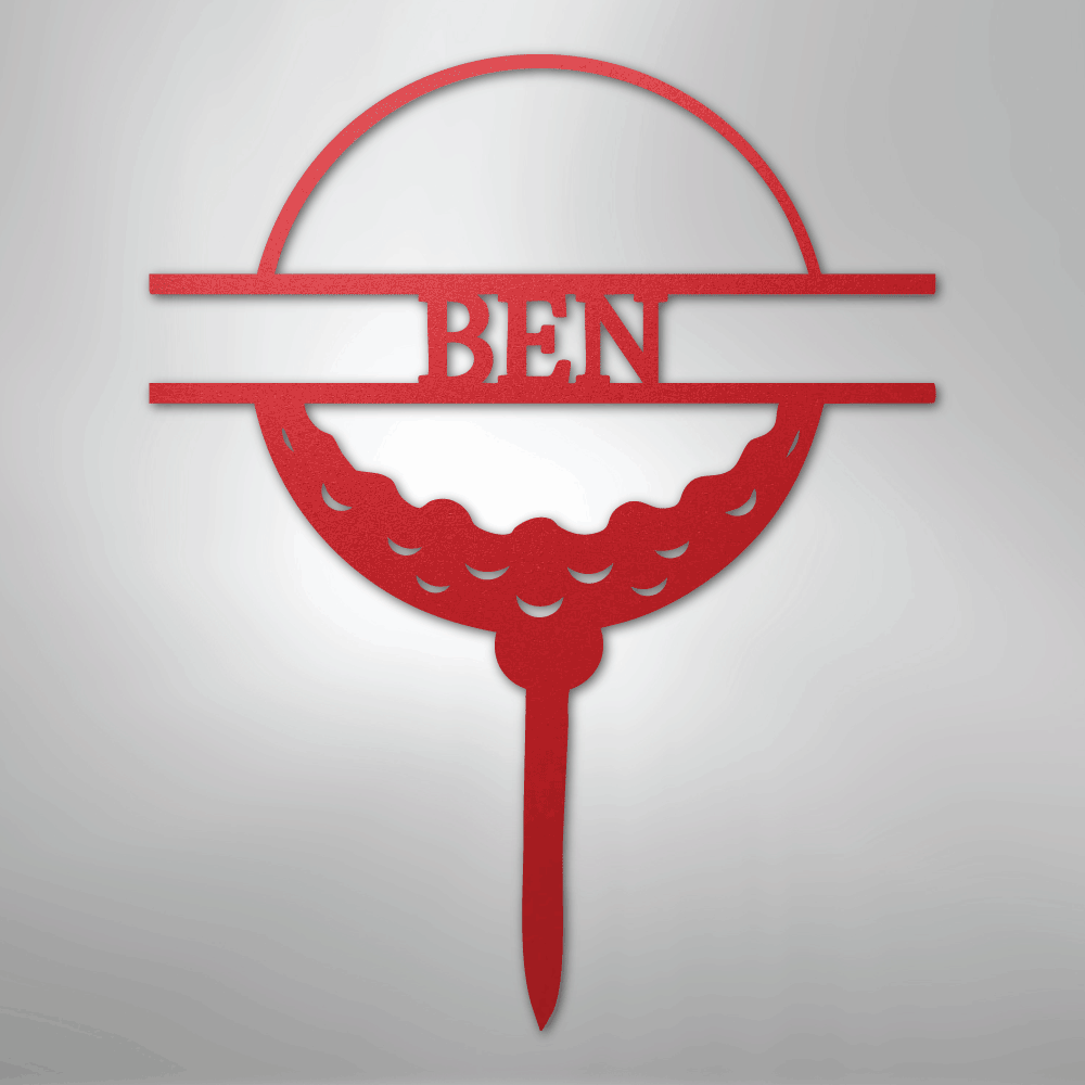 Golf Ball Personalized Yard Stake Steel Metal SignCustomly Gifts