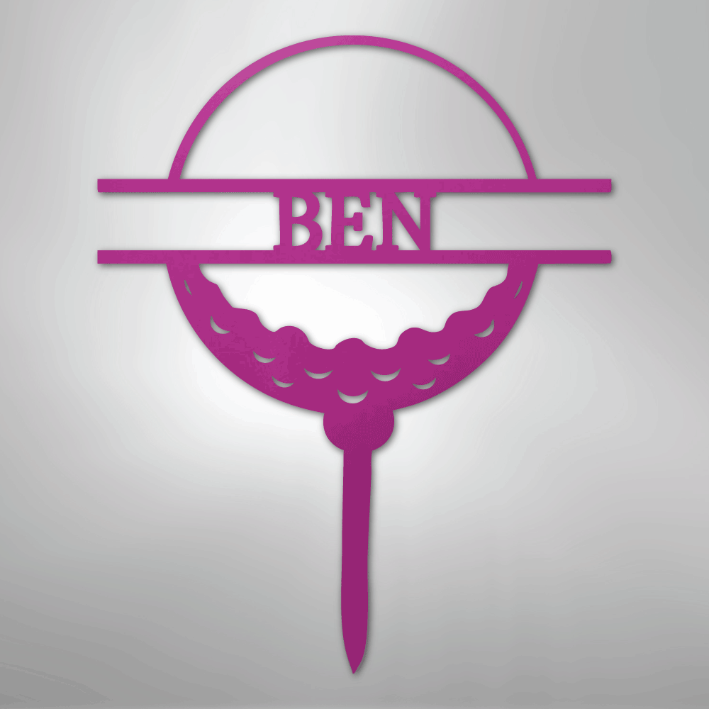 Golf Ball Personalized Yard Stake Steel Metal SignCustomly Gifts