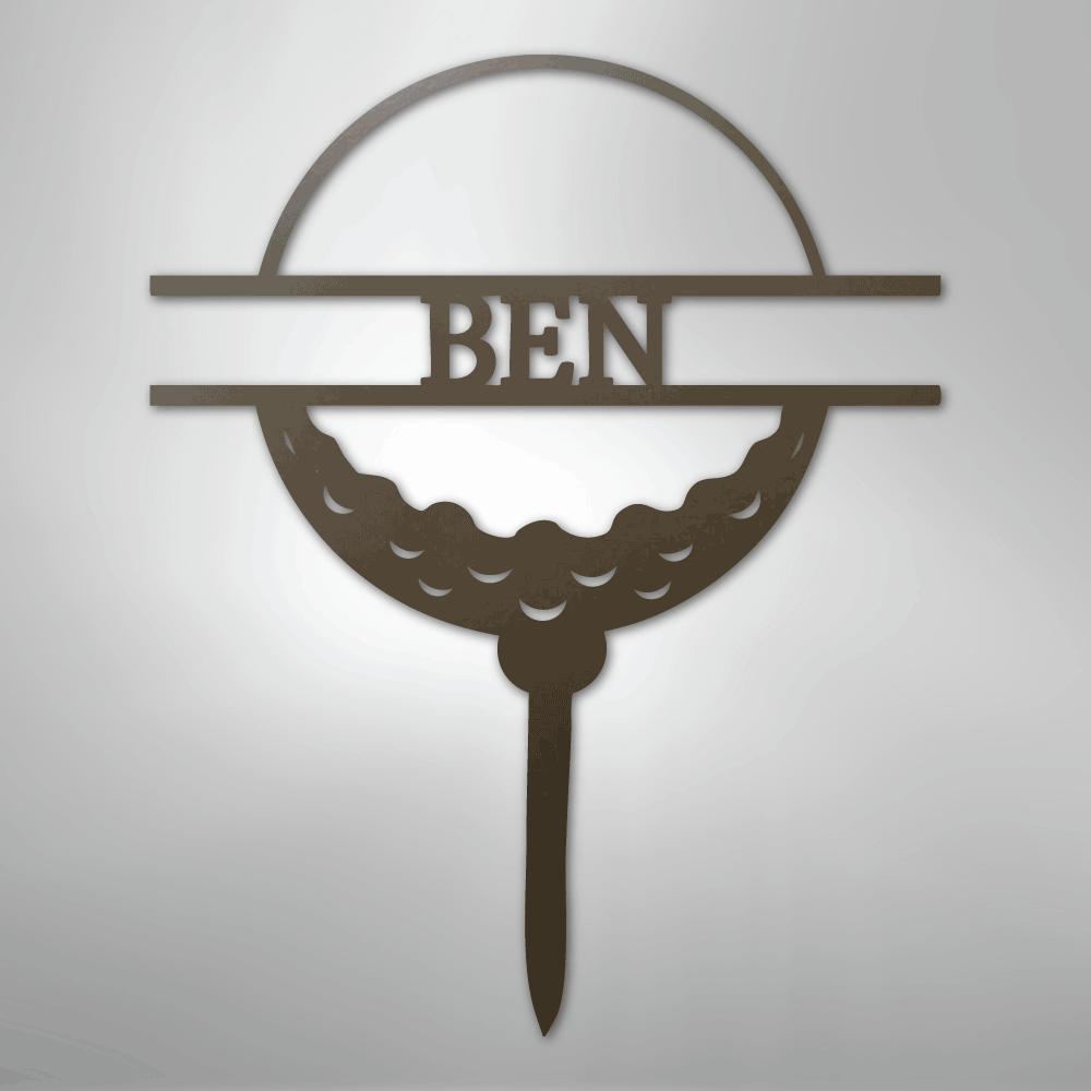 Golf Ball Personalized Yard Stake Steel Metal SignCustomly Gifts