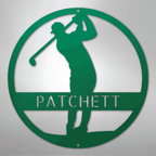 Golfer Silhouette Personalized Steel Metal Sign Wall ArtCustomly Gifts