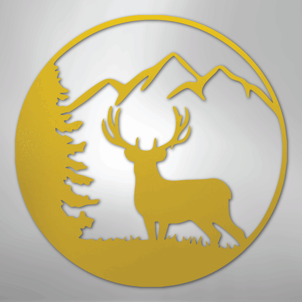 Graceful Deer - Steel Metal Sign Wall ArtCustomly Gifts