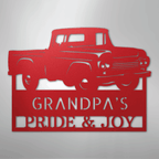 Grandpas Pickup Truck Personalized Steel Metal Sign Wall ArtCustomly Gifts