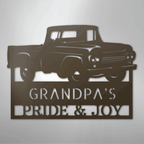 Grandpas Pickup Truck Personalized Steel Metal Sign Wall ArtCustomly Gifts
