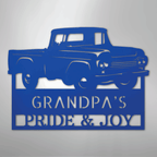 Grandpas Pickup Truck Personalized Steel Metal Sign Wall ArtCustomly Gifts