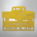 Grandpas Pickup Truck Personalized Steel Metal Sign Wall ArtCustomly Gifts