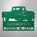 Grandpas Pickup Truck Personalized Steel Metal Sign Wall ArtCustomly Gifts