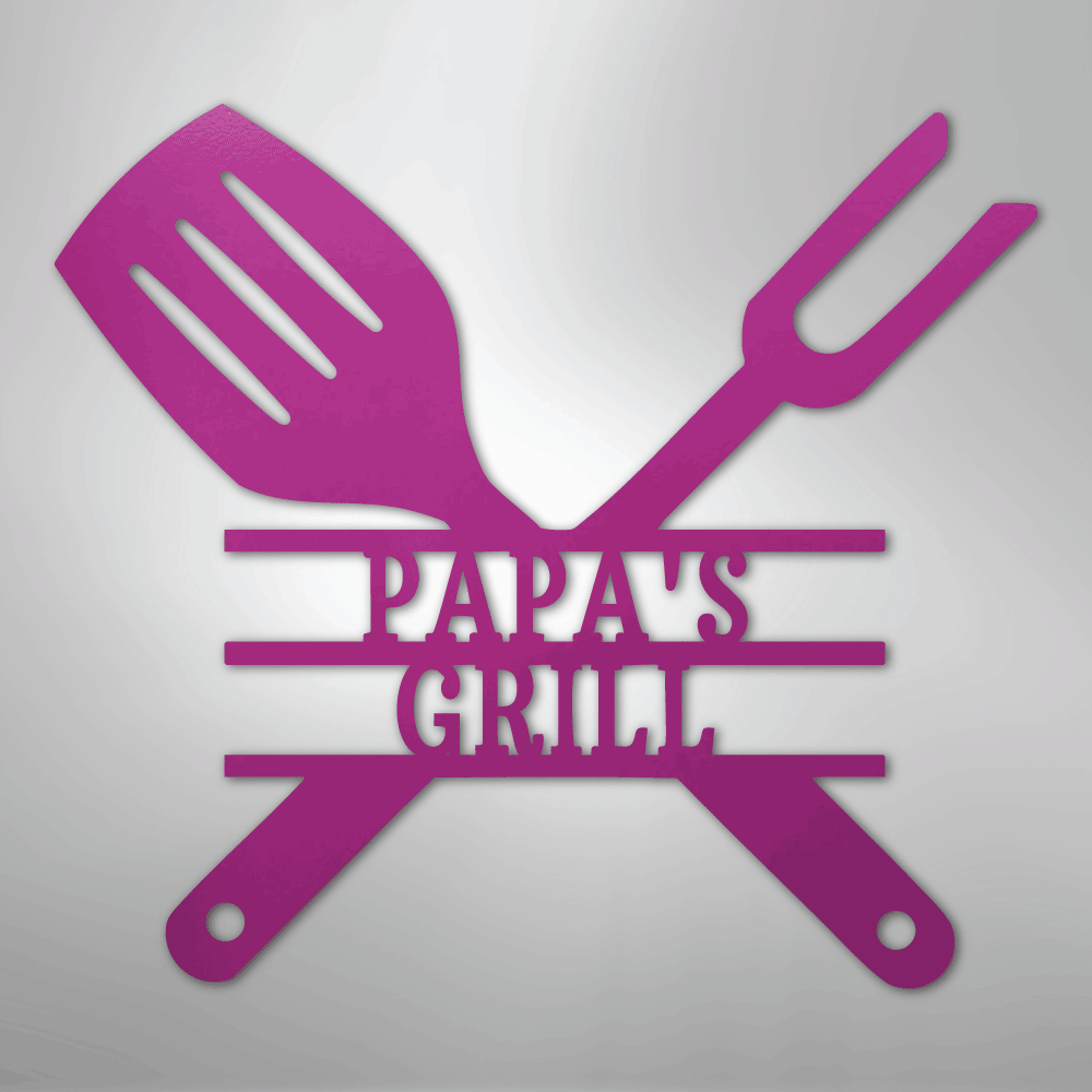 Grilling Utensils Personalized Steel Metal Sign Wall ArtCustomly Gifts