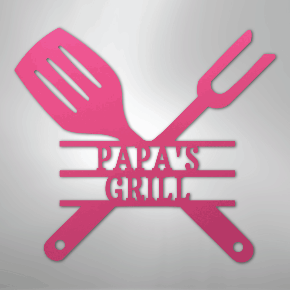Grilling Utensils Personalized Steel Metal Sign Wall ArtCustomly Gifts