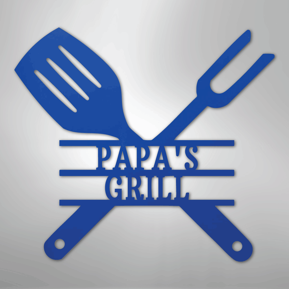 Grilling Utensils Personalized Steel Metal Sign Wall ArtCustomly Gifts