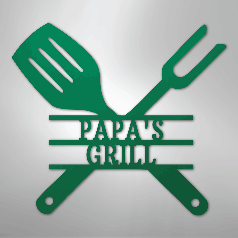 Grilling Utensils Personalized Steel Metal Sign Wall ArtCustomly Gifts