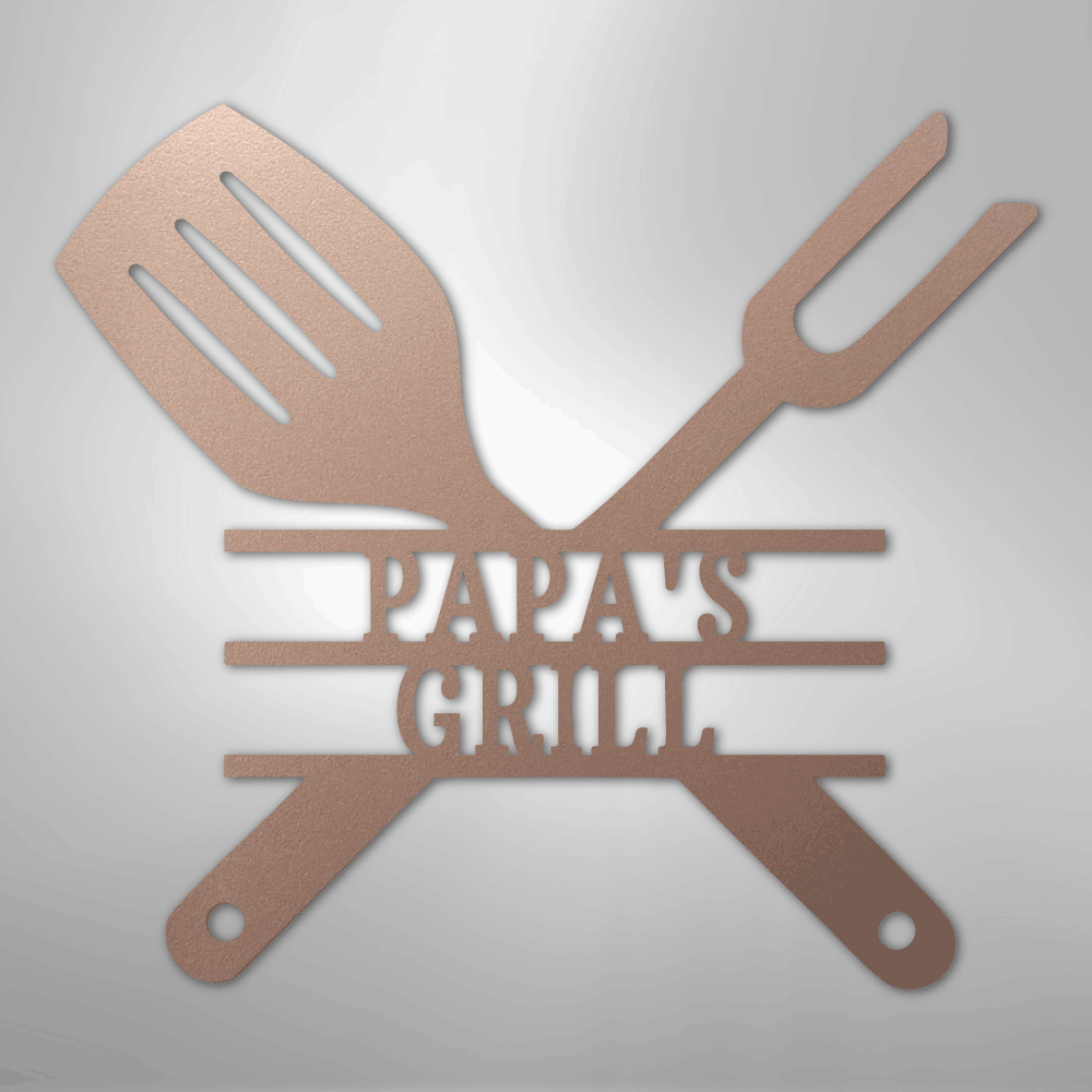 Grilling Utensils Personalized Steel Metal Sign Wall ArtCustomly Gifts