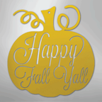 Happy Fall Y'all Pumpkin - Steel Metal Sign Wall ArtCustomly Gifts