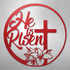 He is Risen Cross - Steel Metal Sign Wall ArtCustomly Gifts