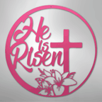 He is Risen Cross - Steel Metal Sign Wall ArtCustomly Gifts