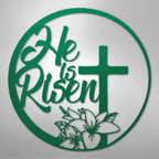 He is Risen Cross - Steel Metal Sign Wall ArtCustomly Gifts