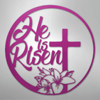 He is Risen Cross - Steel Metal Sign Wall ArtCustomly Gifts