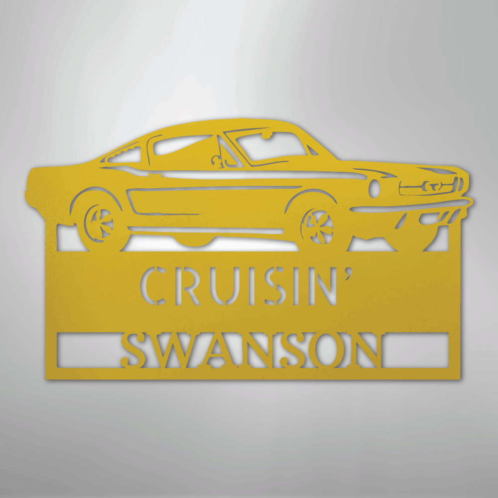 Hear The Roar Classic Mustang Personalized Steel Metal Sign Wall ArtCustomly Gifts