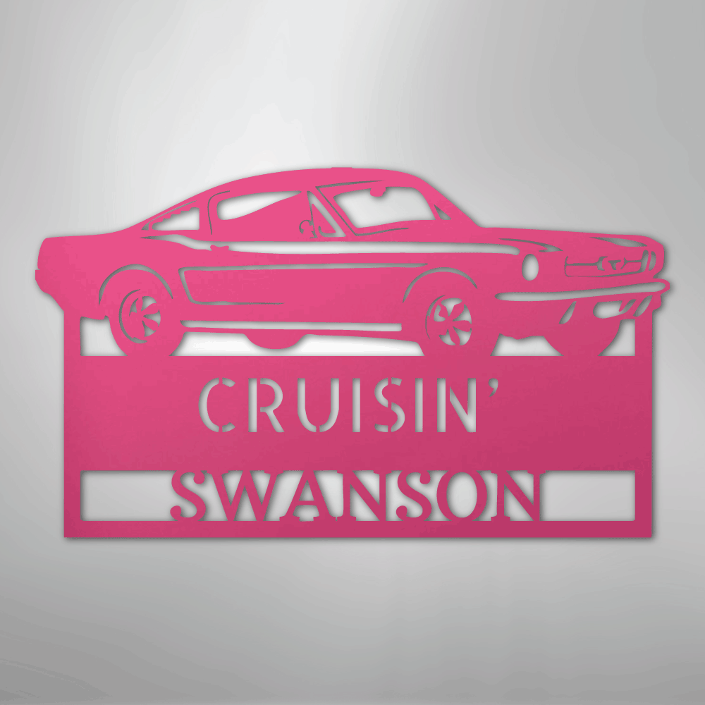 Hear The Roar Classic Mustang Personalized Steel Metal Sign Wall ArtCustomly Gifts
