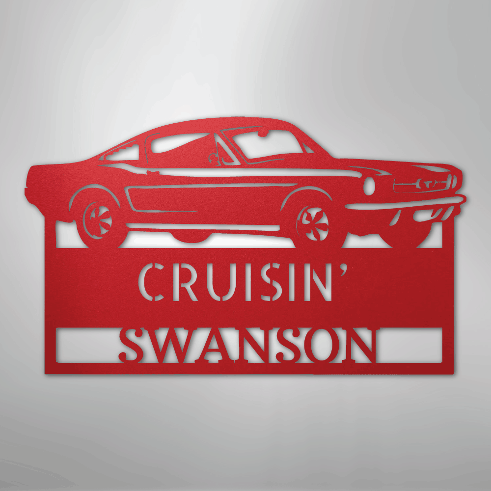 Hear The Roar Classic Mustang Personalized Steel Metal Sign Wall ArtCustomly Gifts